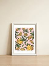 Lemon Crush Art Print — framed, leaning against the wall thumbnail