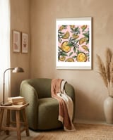 Lemon Crush Art Print framed in a tender room thumbnail