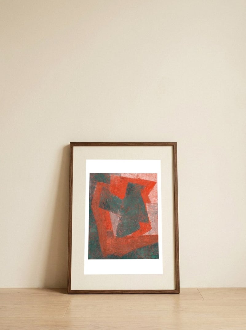 Fret 1 — framed, leaning against the wall