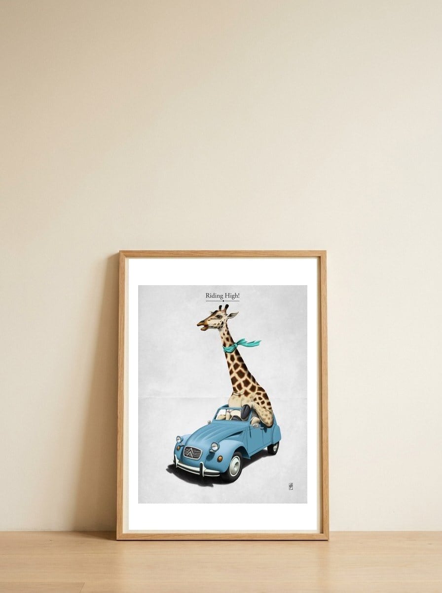 Riding High — framed, leaning against the wall