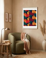 3D X Cube Autumn framed in a tender room thumbnail