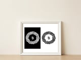 Pearls and stone — framed, leaning against the wall thumbnail