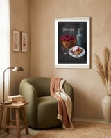 Berries Chalkboard Art framed in a tender room thumbnail