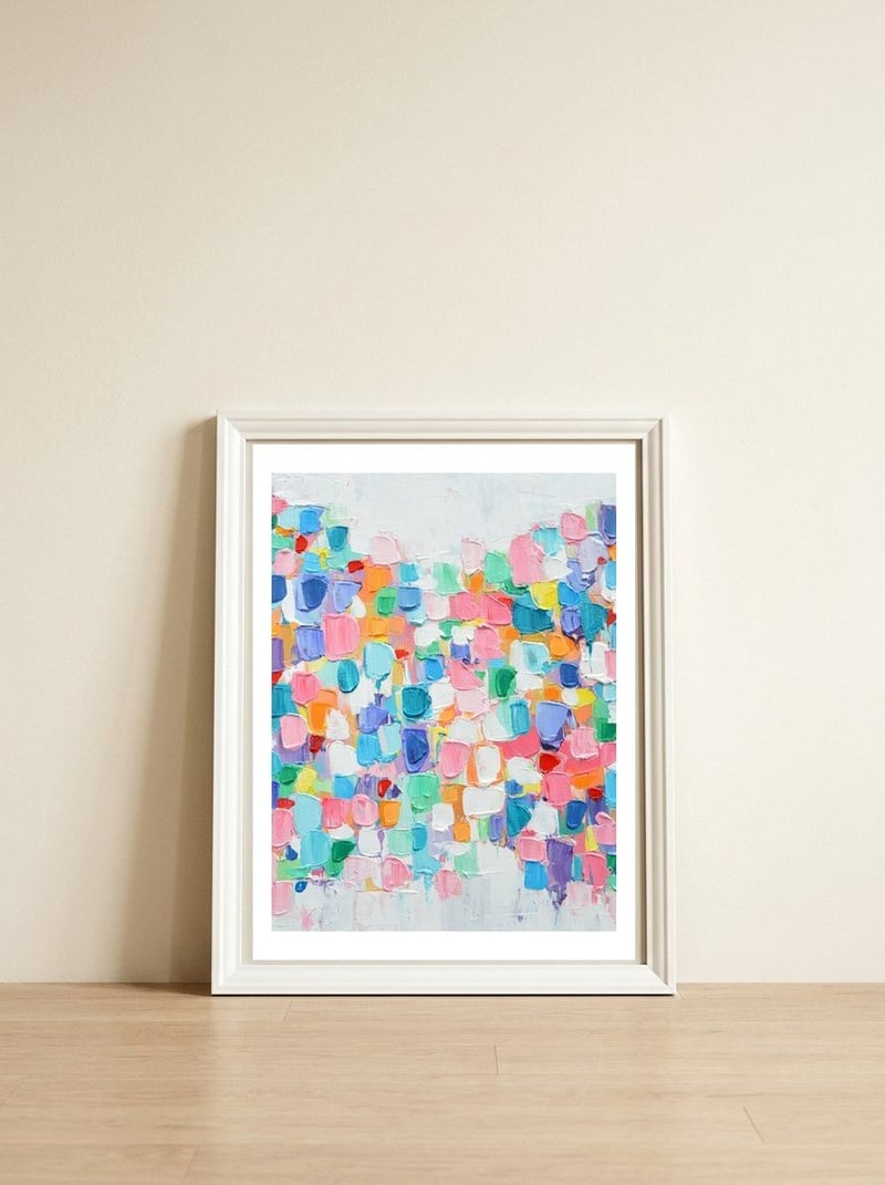 Strawberry Fields — framed, leaning against the wall