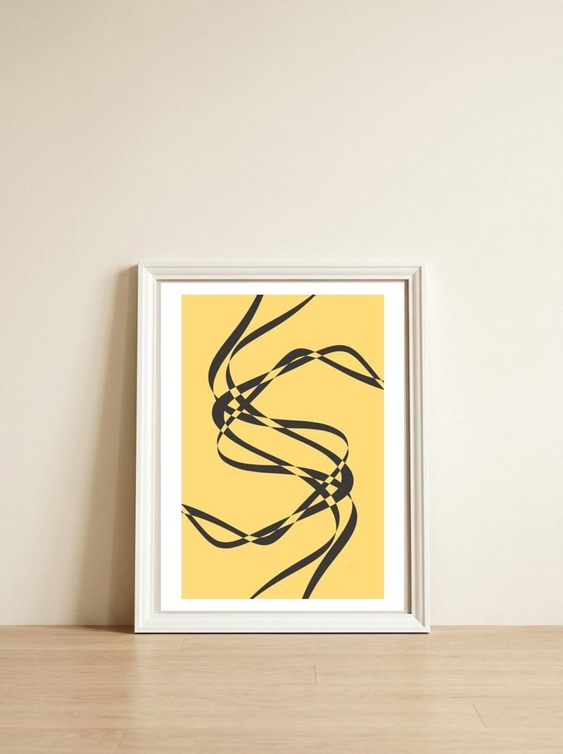 Almost Knot — framed, leaning against the wall