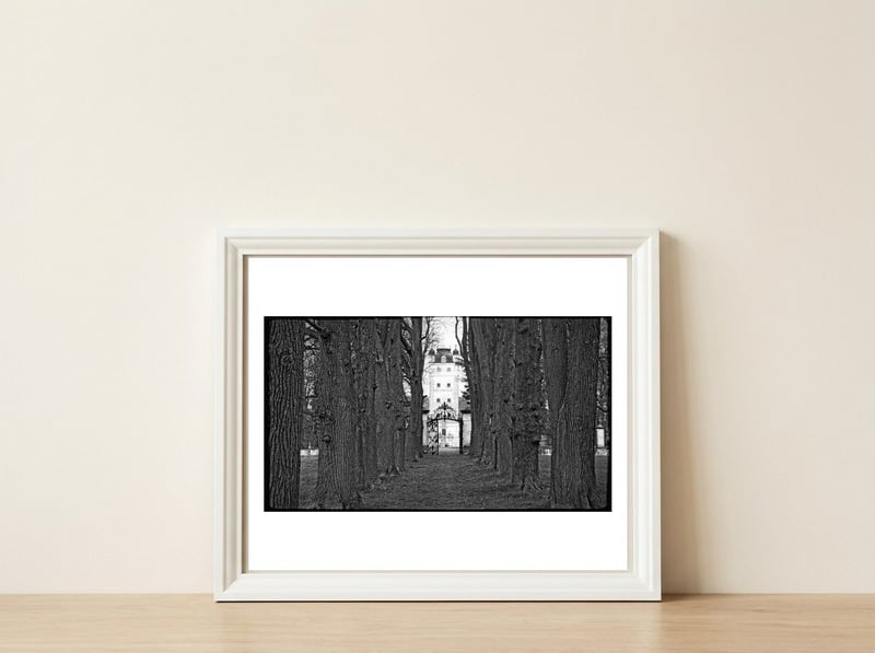 Old alley — framed, leaning against the wall