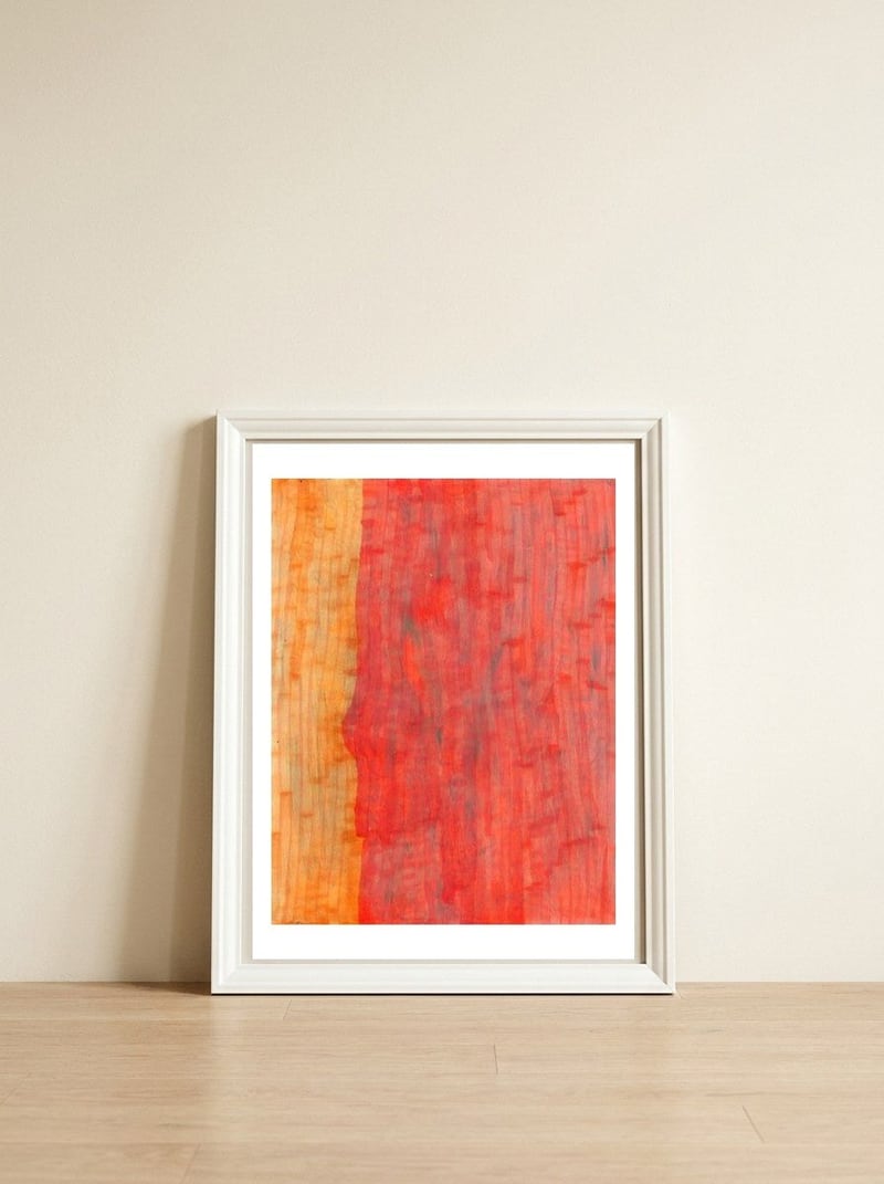 Solitude — framed, leaning against the wall