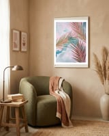 Palms + Sky framed in a tender room thumbnail