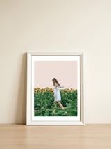 Lost In Sunflowers — framed, leaning against the wall thumbnail