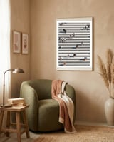 Rain Crossing | Polka Dots Zebra Crossing On The Street | Rain Eclectic Modern Graphic Design framed in a tender room thumbnail