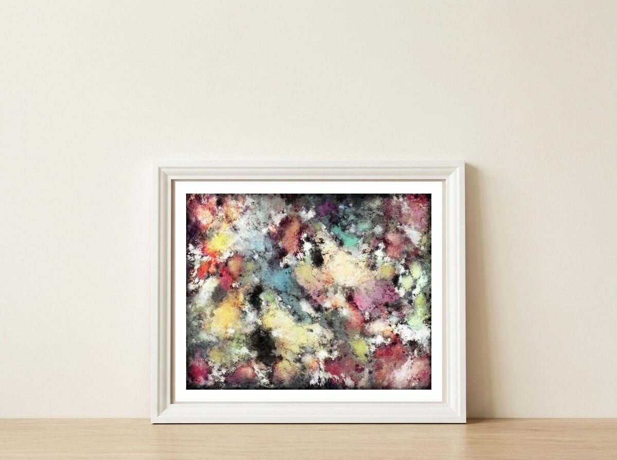 An Uncertain Barrier — framed, leaning against the wall