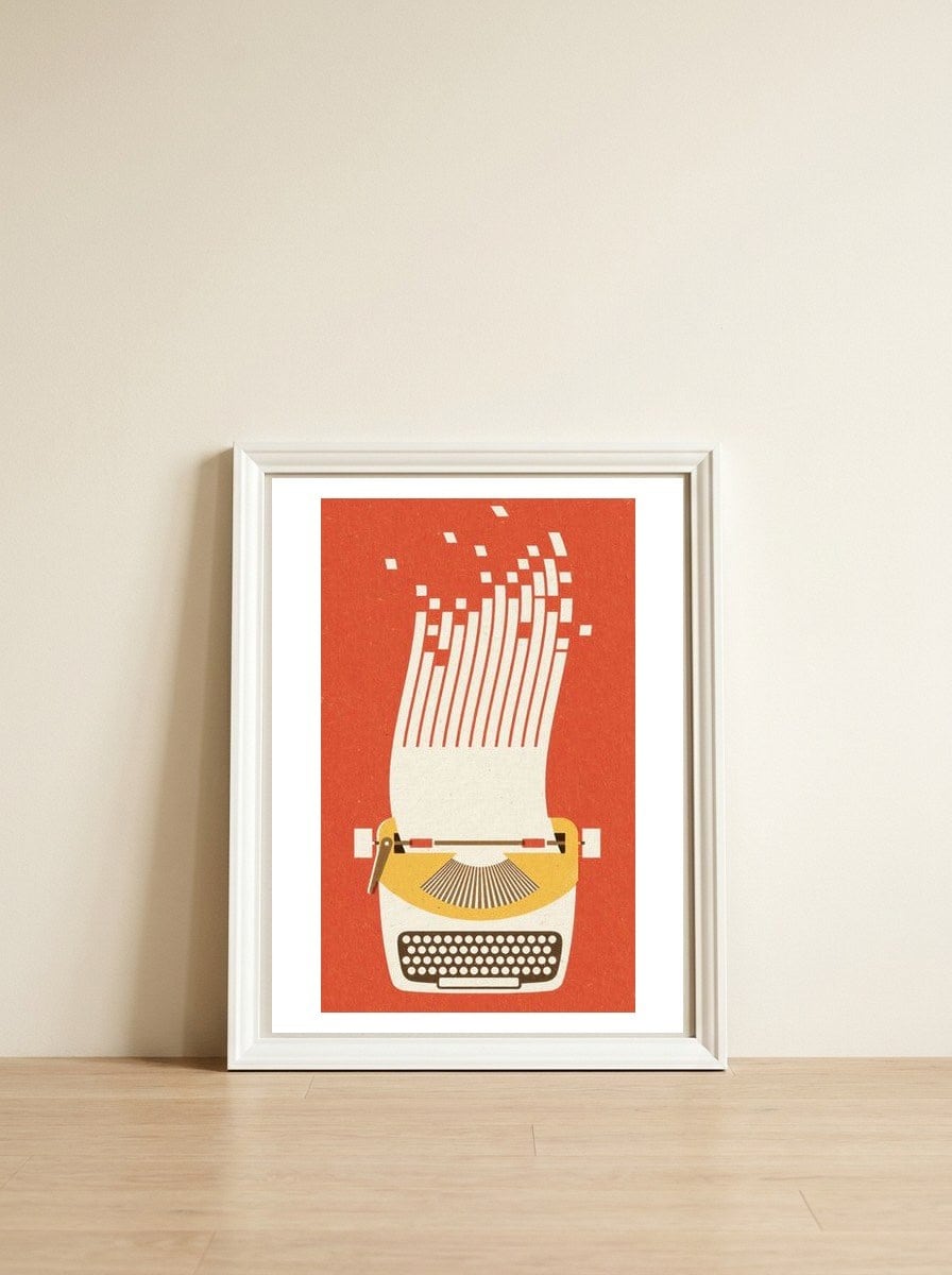 Ephemera  — framed, leaning against the wall