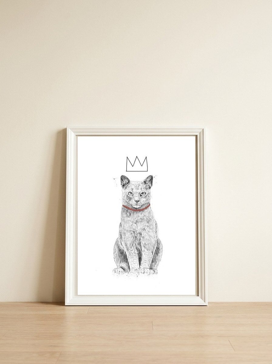 King Of Everything (bw) — framed, leaning against the wall