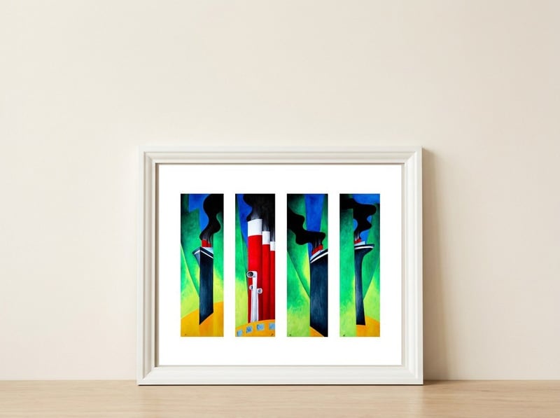 The Ocean Liner — framed, leaning against the wall