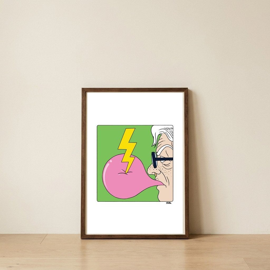 THUNDER — framed, leaning against the wall