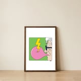 THUNDER — framed, leaning against the wall thumbnail