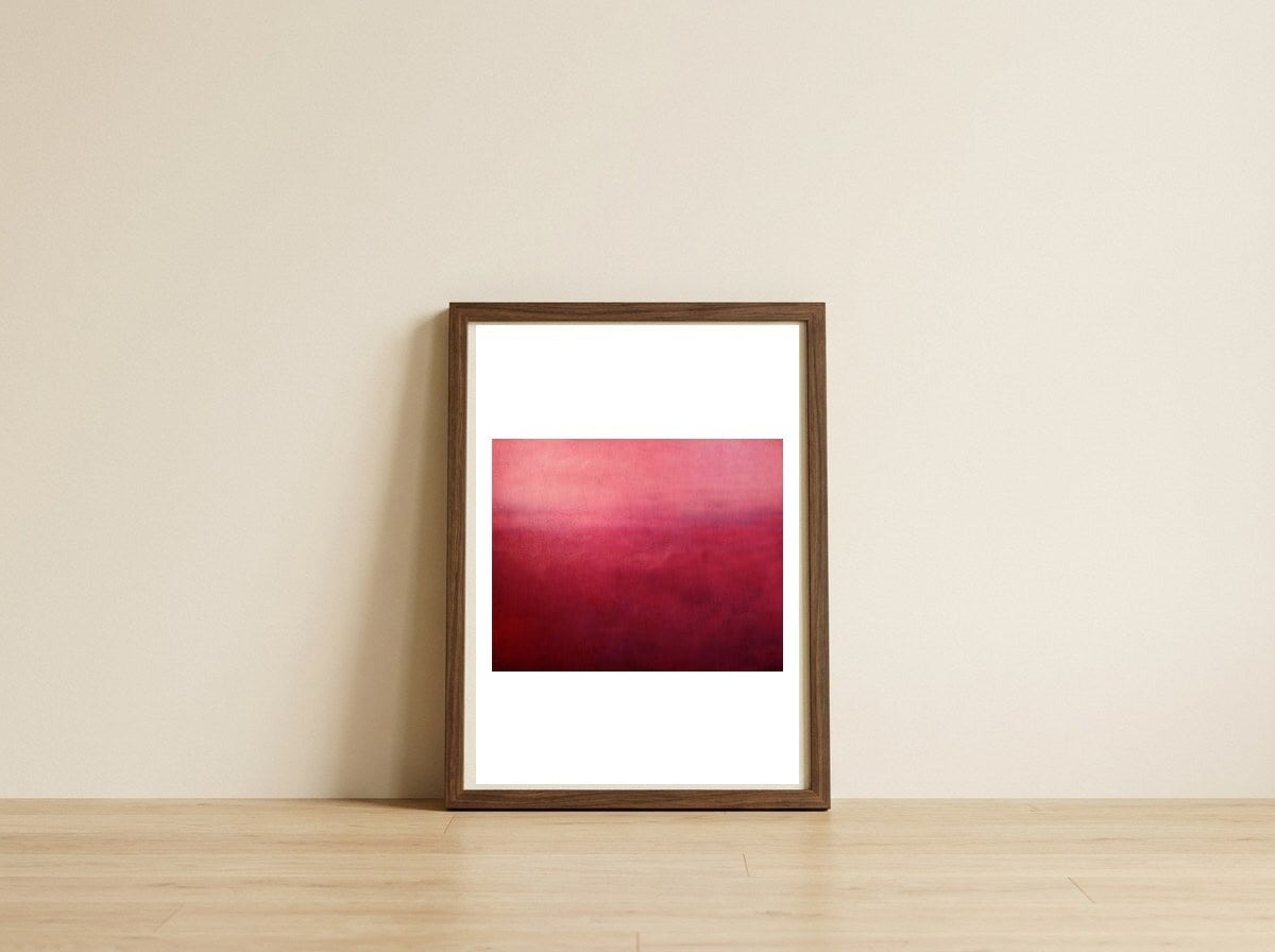 Purple Desert — framed, leaning against the wall
