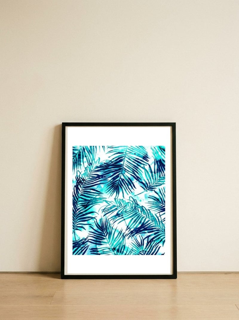 Tropical Heaven — framed, leaning against the wall