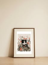Curious Cat - By Elenor — framed, leaning against the wall thumbnail