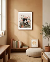 Curious Cat - By Elenor framed in a gentle room thumbnail