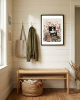 Curious Cat - By Elenor framed in a relaxed room thumbnail