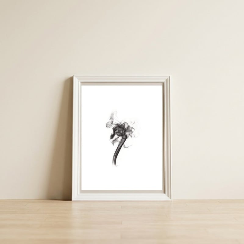 ORCHID — framed, leaning against the wall