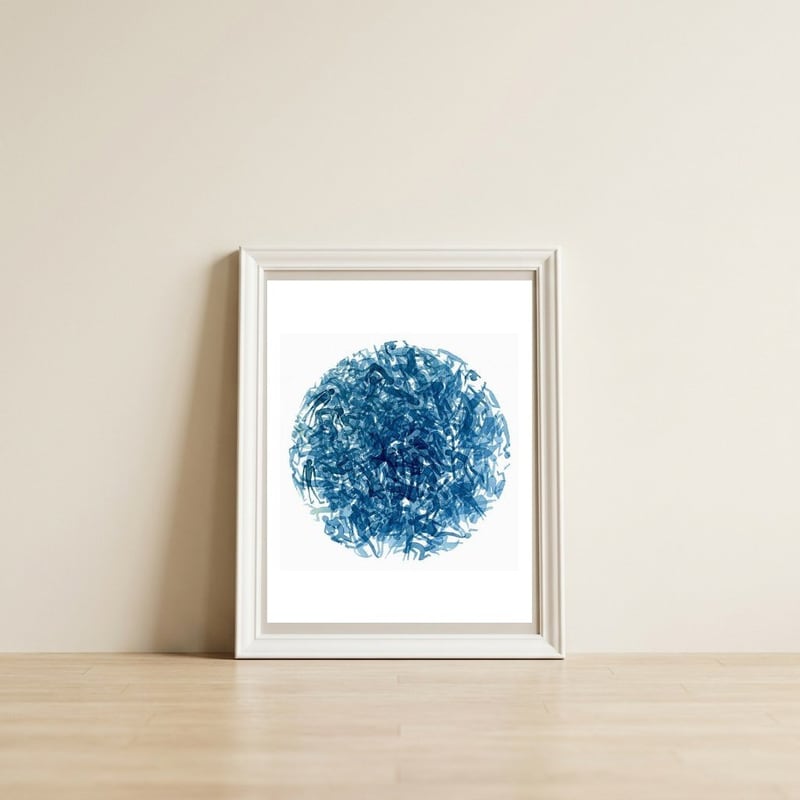 Blue Planet — framed, leaning against the wall