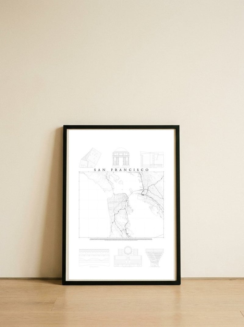 San Francisco — framed, leaning against the wall