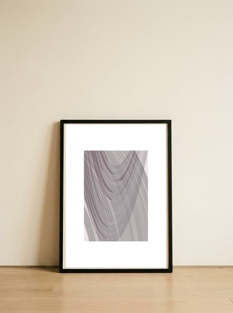 Veil 01 — framed, leaning against the wall