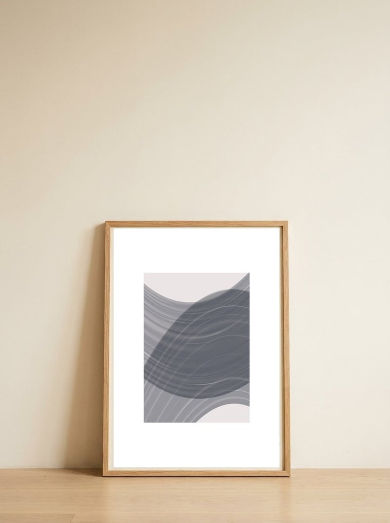 Veil 02 — framed, leaning against the wall