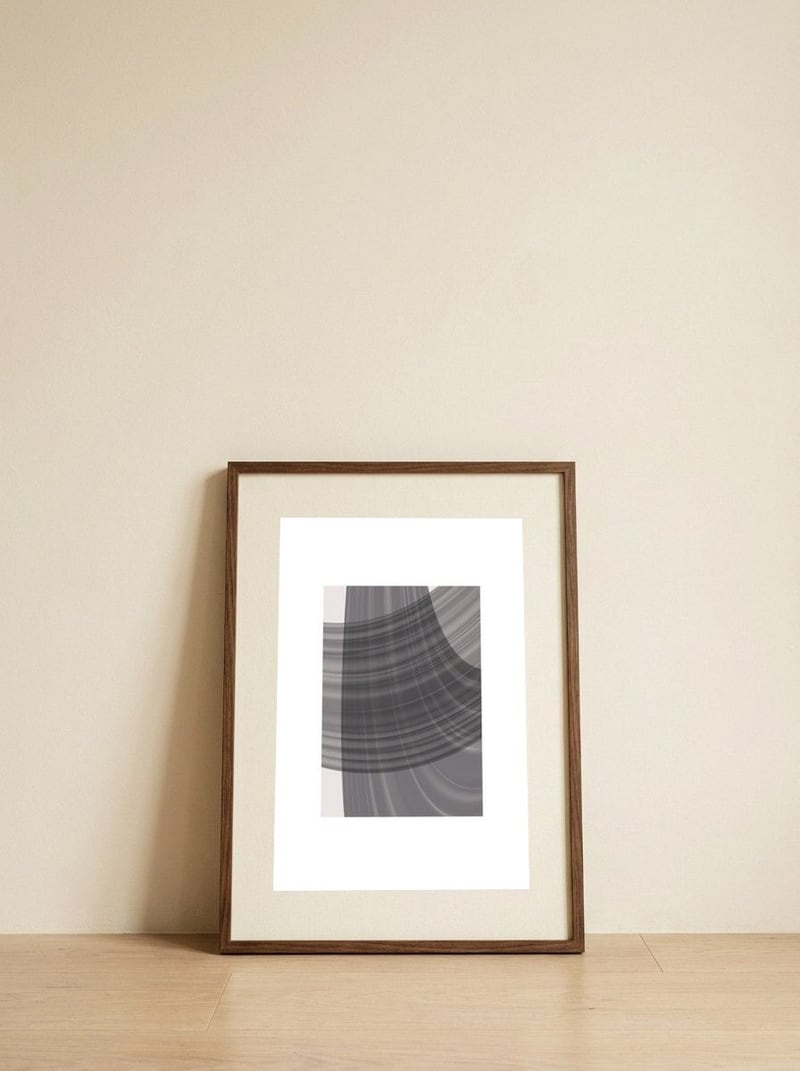 Veil 05 — framed, leaning against the wall