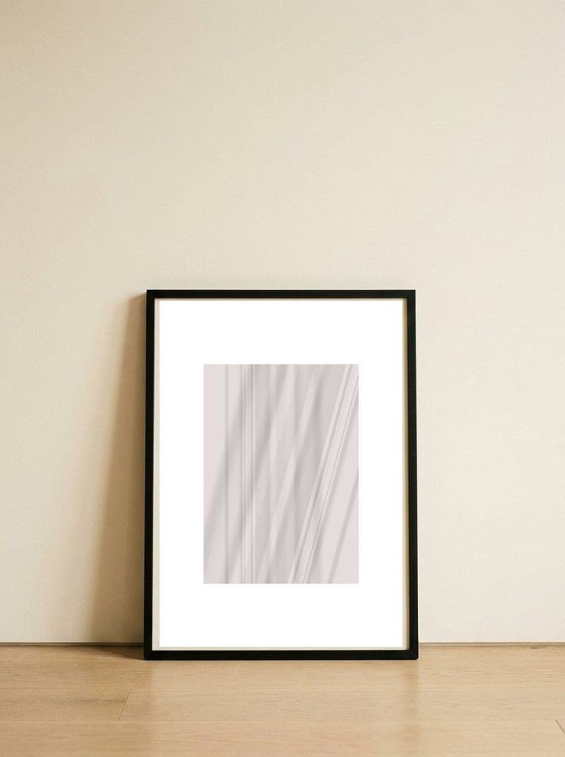 Veil 07 — framed, leaning against the wall
