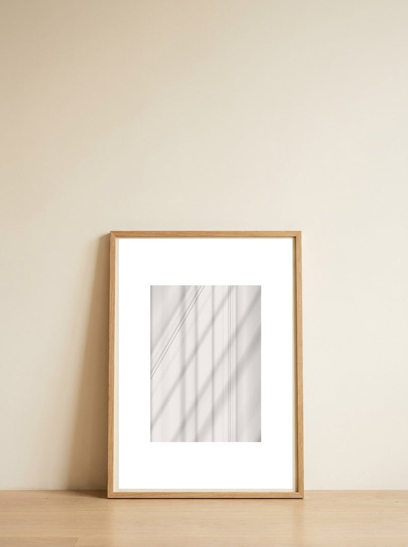 Veil 08 — framed, leaning against the wall