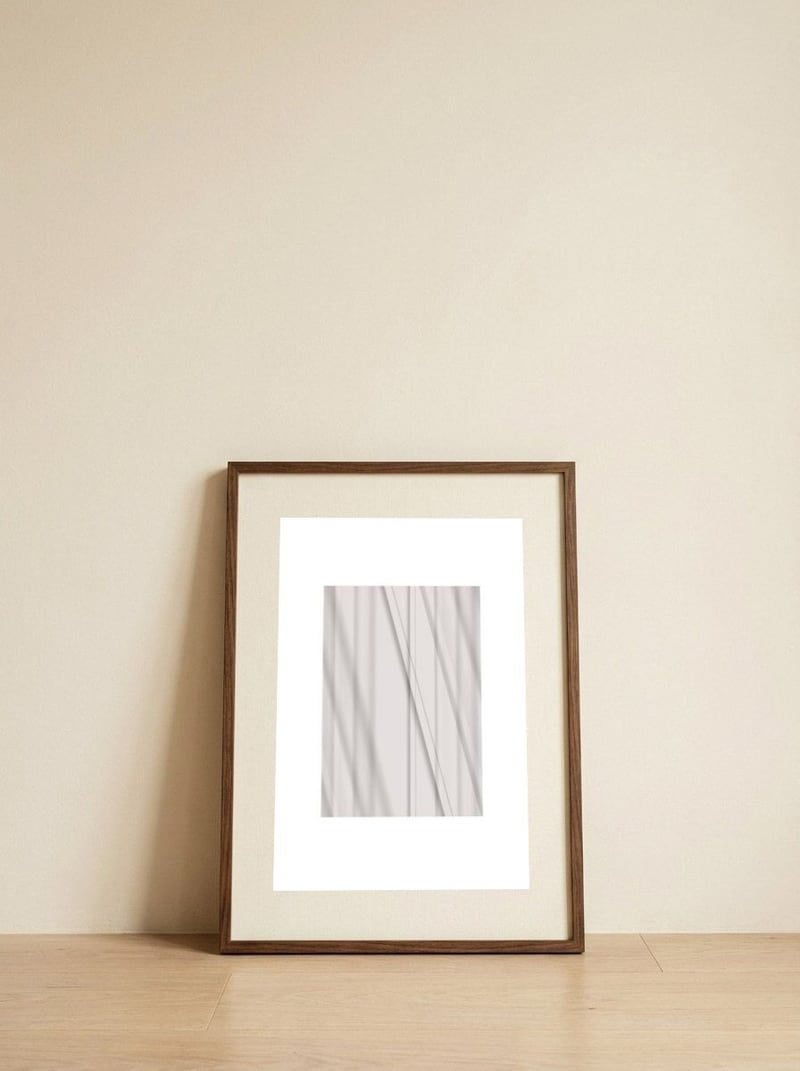 Veil 09 — framed, leaning against the wall