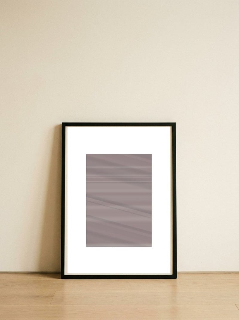 Veil 10 — framed, leaning against the wall