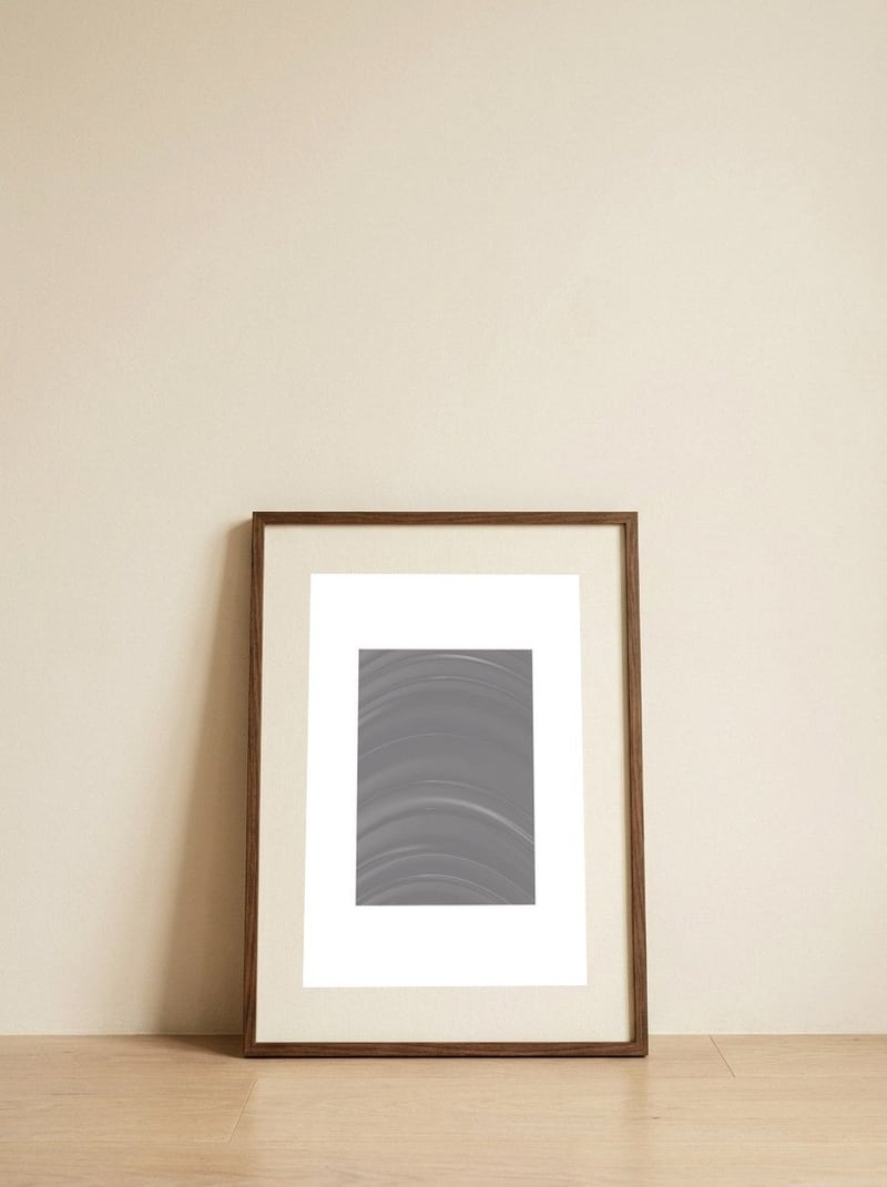 Veil 12 — framed, leaning against the wall