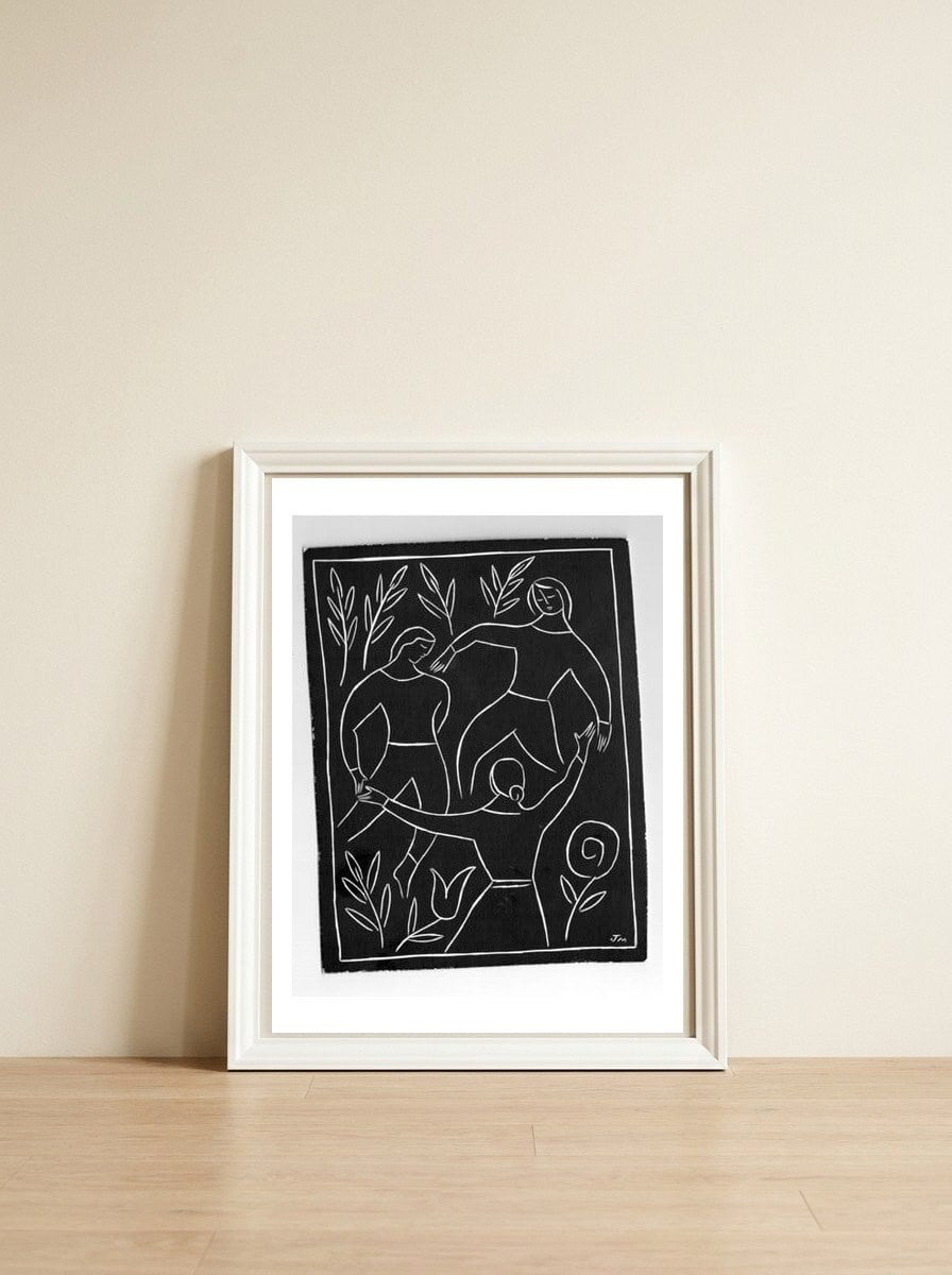 Dance — framed, leaning against the wall