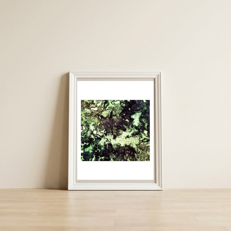 Excavator — framed, leaning against the wall