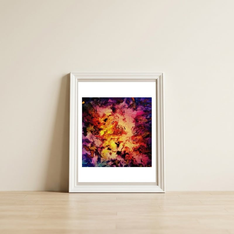 Welcomed Heat — framed, leaning against the wall