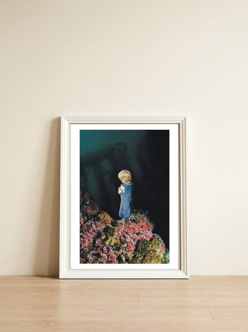 Feeling Blue — framed, leaning against the wall