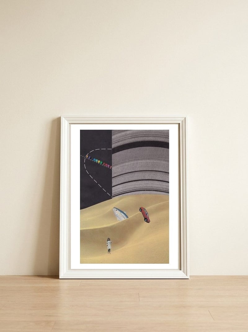 Crash — framed, leaning against the wall