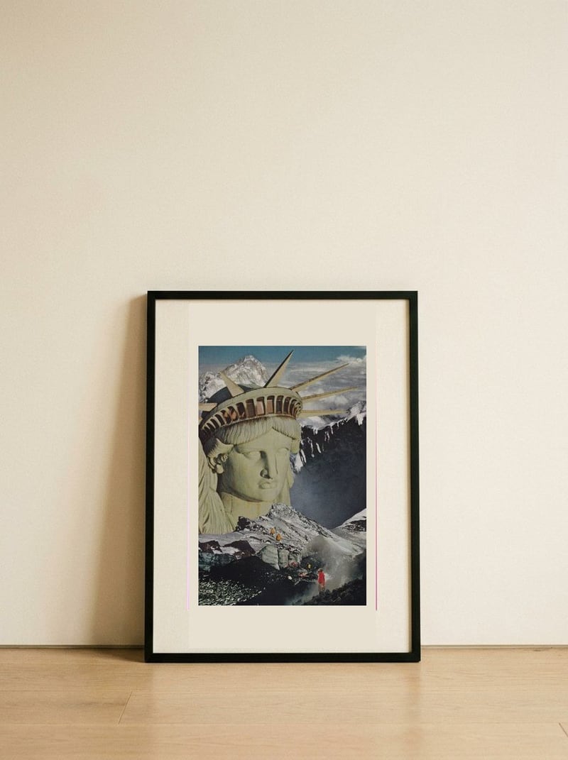 3018 — framed, leaning against the wall