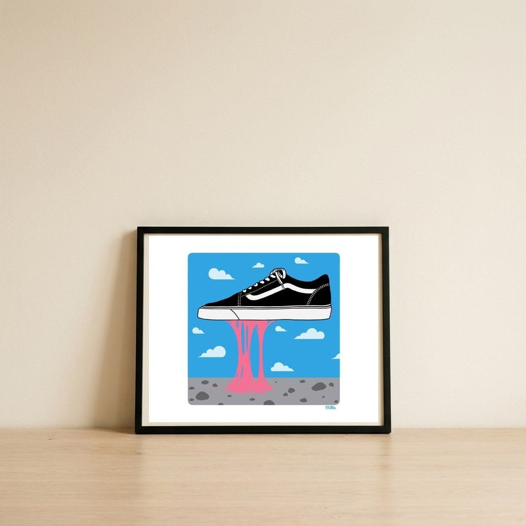 STRETCH — framed, leaning against the wall