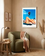 Skiing Time framed in a tender room thumbnail