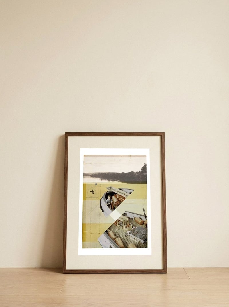 Riverman — framed, leaning against the wall