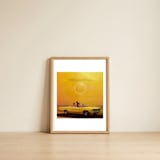Yellow Town Fin Center Big — framed, leaning against the wall thumbnail