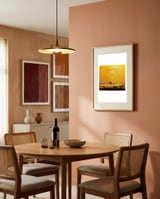 Yellow Town Fin Center Big framed in a intimate room thumbnail