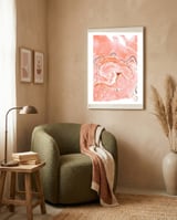 Coral Blush Marble framed in a tender room thumbnail