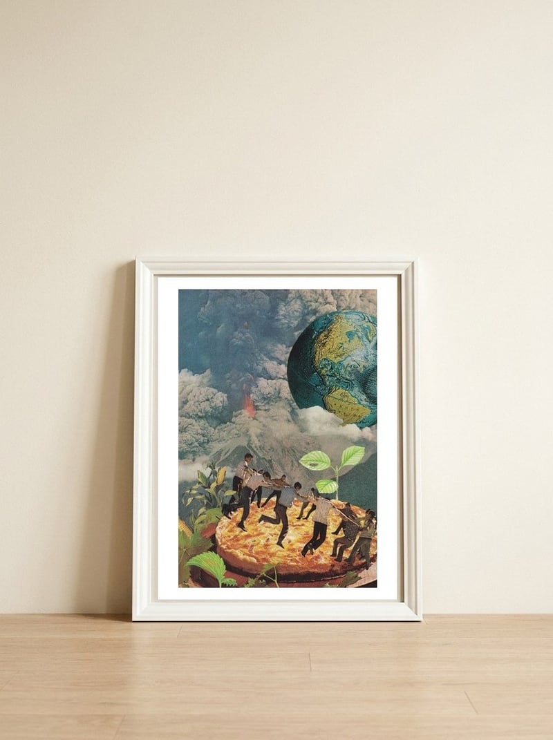 Pompeii — framed, leaning against the wall