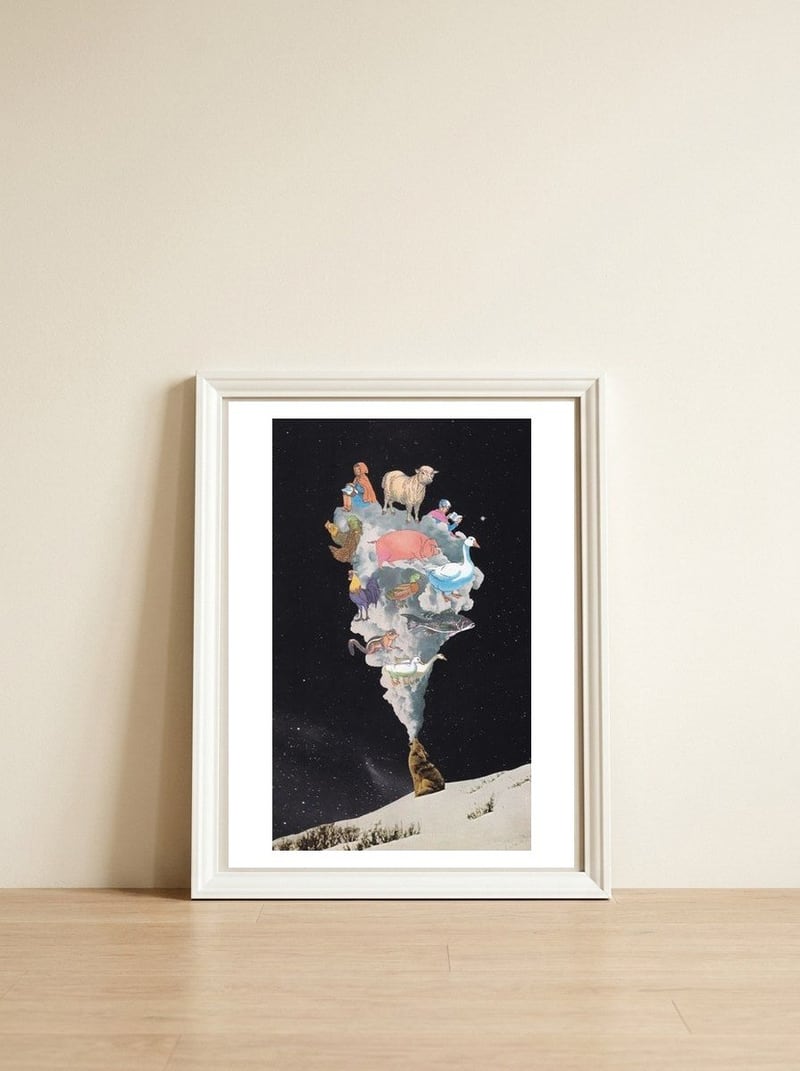 Big Bad Wolf — framed, leaning against the wall